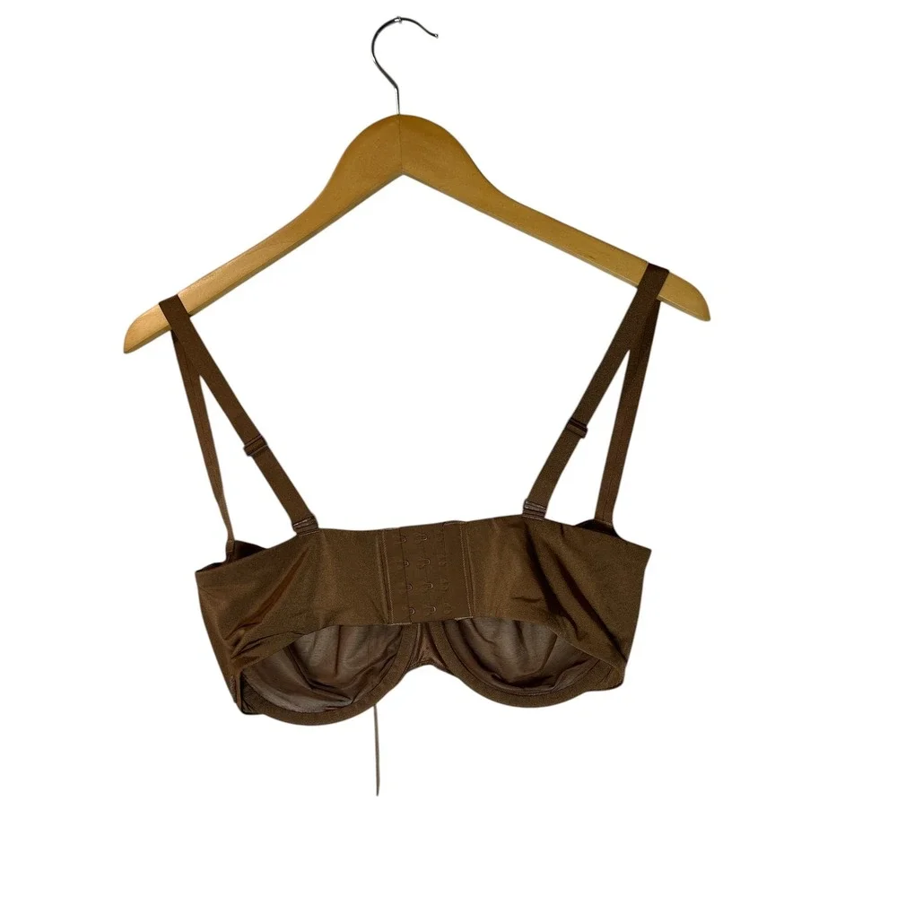 SKIMS No Show Molded Unlined Balconette Bra Jasper Brown 36D BR-UWR-2054 NWT - Picture 3 of 8